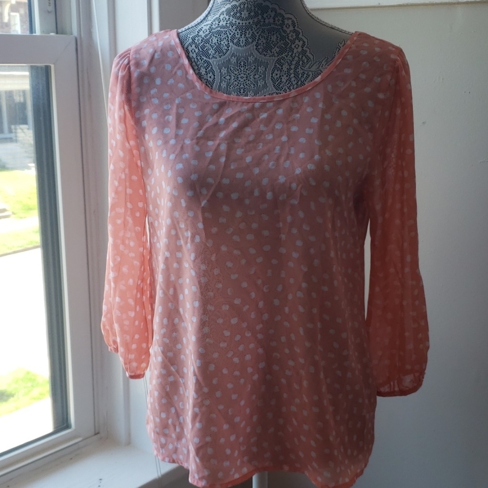 Pink Polkadot Top
